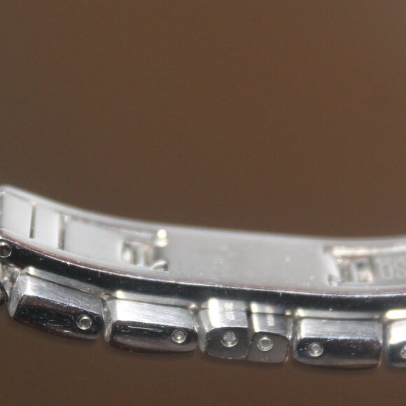 $449 Swiss Movado Esq MOP Crystal Encrusted Luxury Silver Watch main image 4
